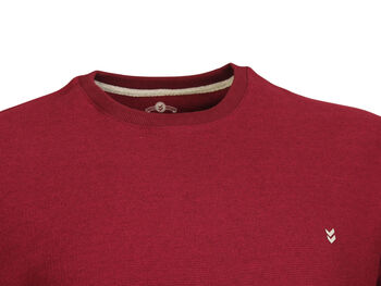 Büyük Beden Bisiklet Yaka Sweatshirt 79020 Bordo